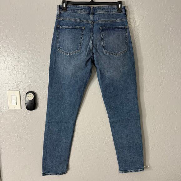 Quince Warren Stretch Slim Straight Jeans, Azure Blue, 33x34 - Picture 2 of 5